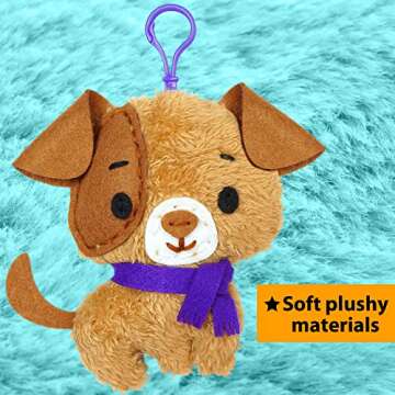 KRAFUN Unicorn Sewing Keyring Kit for Kids Age 7 8 9 10 11 12 Learn Art & Craft, Includes 6 Stuffed ...