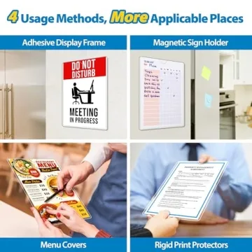 VAIIGO Magnetic Sign Holder 10 Pack with Adhesive Tapes