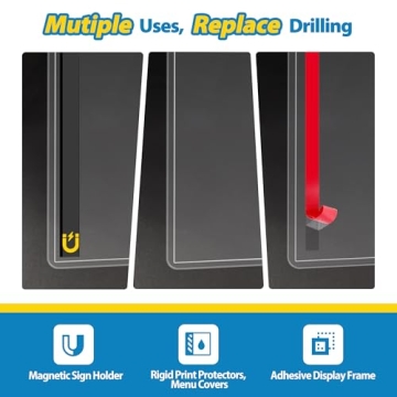 VAIIGO Magnetic Sign Holder 10 Pack with Adhesive Tapes