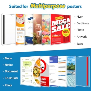 VAIIGO Magnetic Sign Holder 10 Pack with Adhesive Tapes