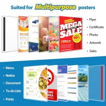 VAIIGO Magnetic Sign Holder 10 Pack with Adhesive Tapes