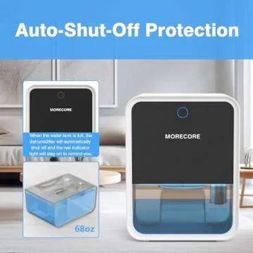 Dehumidifiers for Basement, 68 OZ Quiet Dehumidifiers for Room with Auto Shut Off, Timer & Sleep Mode Small Portable Dehumidifiers for Home Bedroom Bathroom RV Closet Garage