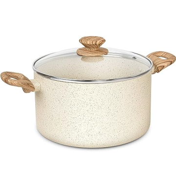 MICHELANGELO Nonstick Stock Pot - 6 Quart Premium Cooking Pot with Lid and Stay-Cool Handles