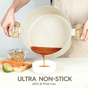 MICHELANGELO 6 Quart Nonstick Stock Pot for Effortless Cooking