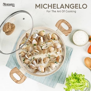 MICHELANGELO 6 Quart Nonstick Stock Pot for Effortless Cooking