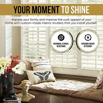 SUNCRAFT SHUTTERS-Plantation Shutters-Interior-Window COVERINGS-Custom Made in 10 Days- DIY Install ...