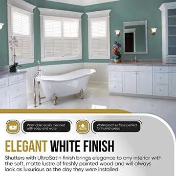 SUNCRAFT SHUTTERS-Plantation Shutters-Interior-Window COVERINGS-Custom Made in 10 Days- DIY Install -Save $$$-Made in North America-Never Needs Painting -25 Year Warranty-Traditional Front TILT Rod