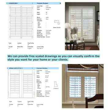 SUNCRAFT SHUTTERS-Plantation Shutters-Interior-Window COVERINGS-Custom Made in 10 Days- DIY Install -Save $$$-Made in North America-Never Needs Painting -25 Year Warranty-Traditional Front TILT Rod