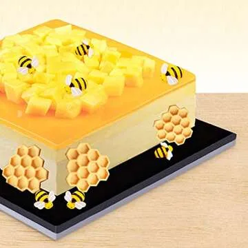 Tasunte 3Pcs 7 Cavity Bumble Bee Silicone Mold Honeycomb Bees Silicone Fondant Cake Mold Beehive Silicone Baking Molds, Silicone Cupcake Cake Decorating Fondant Candy Baking Cake Moulds