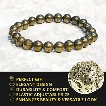 Natural Pyrite Healing Crystal Bracelet for All