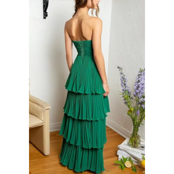 Xijun Coral Tiered Chiffon Bridesmaid Dress - Custom Sizes