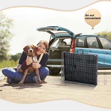 Durable Dog Crate with Divider for Safe Indoor Outdoor Use