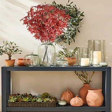 Sggvecsy 4Pcs Artificial Maple Leaves for Fall Decor