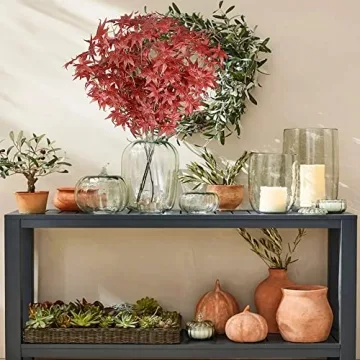 Sggvecsy 4Pcs Artificial Maple Leaves for Fall Decor