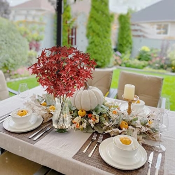 Sggvecsy 4Pcs Artificial Maple Leaves for Fall Decor