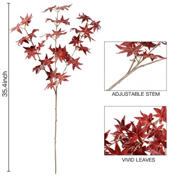 Sggvecsy 4Pcs Artificial Maple Leaves for Fall Decor