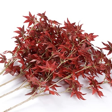 Sggvecsy 4Pcs Artificial Maple Leaves for Fall Decor