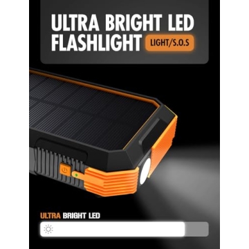 ToughTested Solar Power Bank - 24,000 mAh Durable Charger