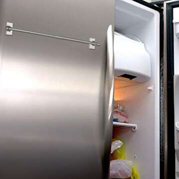 Turquoize Magnetic Curtain Rods for Metal Doors, 2 Pack