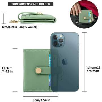 POIUGOYA Slim RFID Wallet for Women - Bifold Design