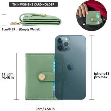 POIUGOYA Slim RFID Wallet for Women - Bifold Design