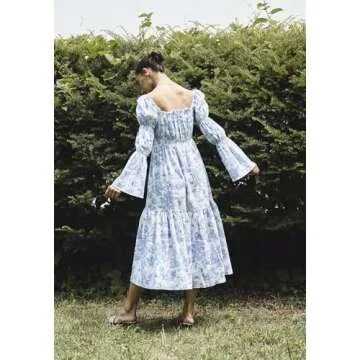 Classic Linen Nursing Dress - Comfortable Maternity Gown