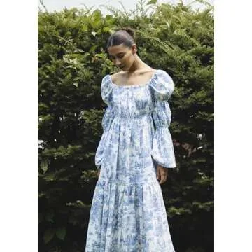 Classic Linen Nursing Dress - Comfortable Maternity Gown