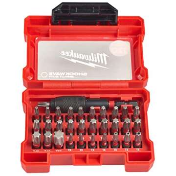 Milwaukee Shockwave Compact Bit Set - 32 Durable Torx Bits for Mechanics