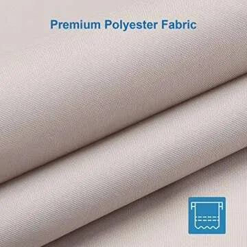 Amazer Khaki Shower Curtain Liner, Khaki Fabric Shower Liner, 2-in-1 Bathroom Shower Curtain and Liner, 12 Grommet Holes, Water Proof, Machine Washable, Hotel Quality, 72 x 72 Inches