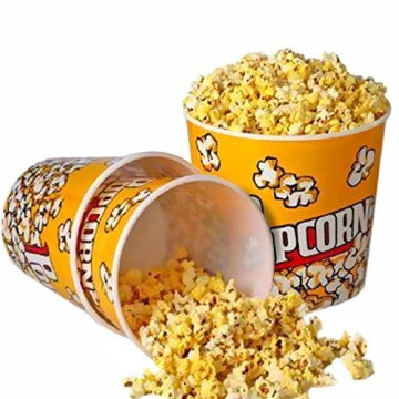 Retro Popcorn Containers for Movie Night - 3 Pack