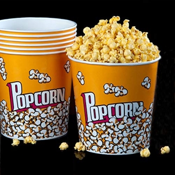 Retro Popcorn Containers for Movie Night - 3 Pack
