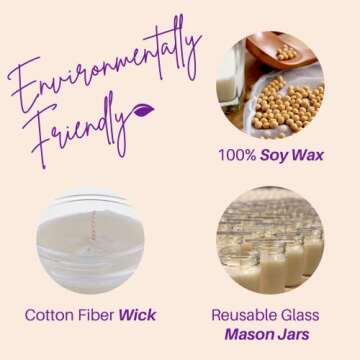 Nika's Home Vanilla Lavender Candle - Eco-Friendly & Scented