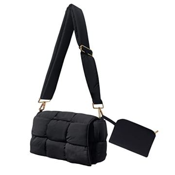 NAARIIAN Puffer Woven Shoulder Bag - Stylish & Lightweight Crossbody Purse