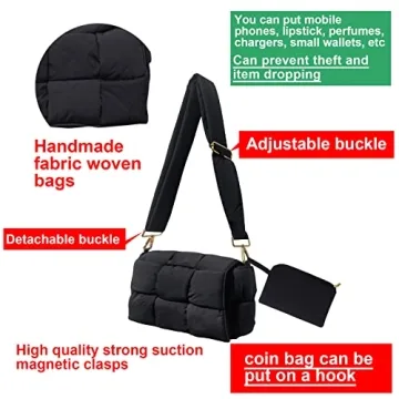 NAARIIAN Lightweight Puffer Shoulder Bag for Women