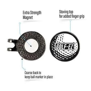 Golf-EZ Golf Ball Alignment Kit with Markers and Case