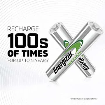 Energizer Power Plus Rechargeable AAA Batteries 4 Pack
