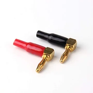 Right Angle Speaker Plugs - 10pcs Banana Connectors