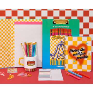 ban.do Rough Draft Mini Spiral Notebook with Saying, 8.5" x 6.75" Journal with Pockets and 160 Lined Pages (Most Fun Possible)