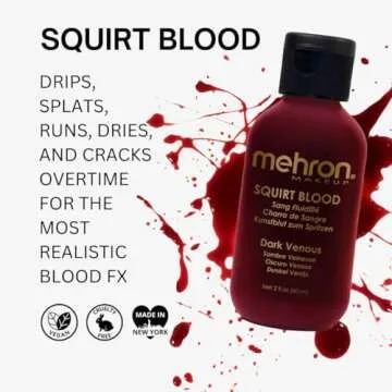 Mehron Makeup Squirt Blood | Realistic Fake Blood For Halloween | Stage Blood Makeup | Made in the U...