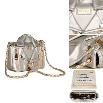 Sfly Women Satchel Chain Strap Shoulder Bag Leather Crossbody Handbags Ladies Evening Clutch Purse Unique Cute Jacket Bag