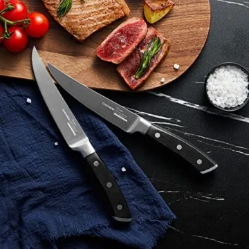 OAKSWARE German Steel Steak Knives Set - 4 Piece Premium