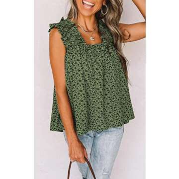 PRETTYGARDEN Womens Sleeveless Floral Tank Summer Top