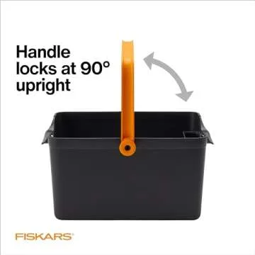 Fiskars Garden Tool Caddy with Removable Small Tool Storage for Indoor and Outdoor Gardening Use, Made with Recycled Plastic