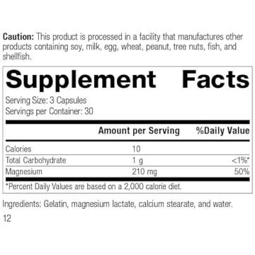 Standard Process Inc. Magnesium Lactate - Supplement for Cell Energy, Muscle & Bone Support - Heart ...