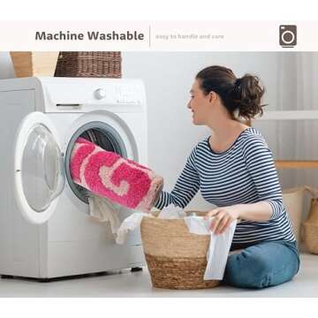 DyeFury You Look Good Bath Mat Pink, Cute Bathroom Rugs for Girls Fun Funny Funky Rug Bedroom Pink Preppy Bathroom Decor Hello Beautiful Gorgeous Bath Rugs for Kids Women Non-Slip, 25" x 21"