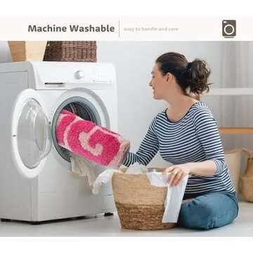 DyeFury You Look Good Bath Mat Pink, Cute Bathroom Rugs for Girls Fun Funny Funky Rug Bedroom Pink Preppy Bathroom Decor Hello Beautiful Gorgeous Bath Rugs for Kids Women Non-Slip, 25" x 21"