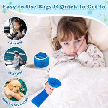 Valchoose Kids Vomit Bags Disposable for Road Trips