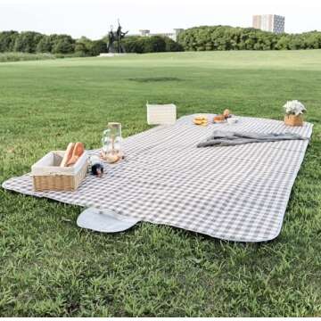 steelway 118''x59'' Picnic Blankets,Extra Large Beach Blanket,Waterproof Sandproof Picnic Blanket Fo...