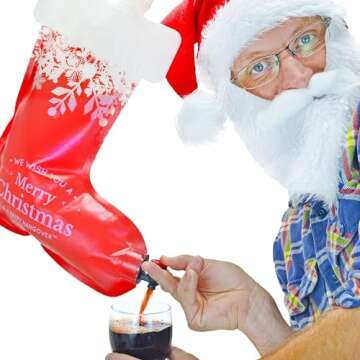 Holiday Stocking Wine Dispenser Bag 2.0 - Fairly Odd Novelties - Fun Festive Drink Holder - Perfect ...