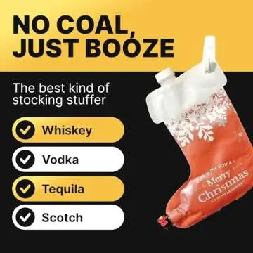 Holiday Stocking Wine Dispenser Bag 2.0 - Fairly Odd Novelties - Fun Festive Drink Holder - Perfect for the Holidays!, Red/White, (FON-10243)